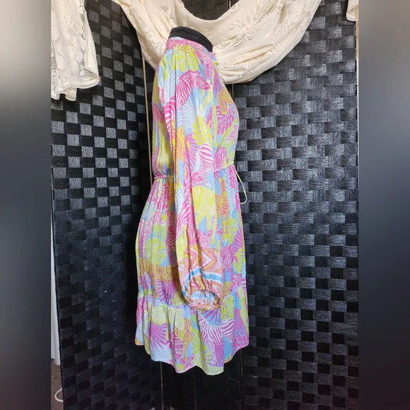 Taj by Sabrina Crippa - Multi-colored Zebra/plant print dress - (L) - Picture 2 of 9